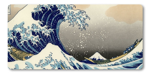 Mousepad Xl 58x30cm  Cod.186 Arte Olas Japon Original