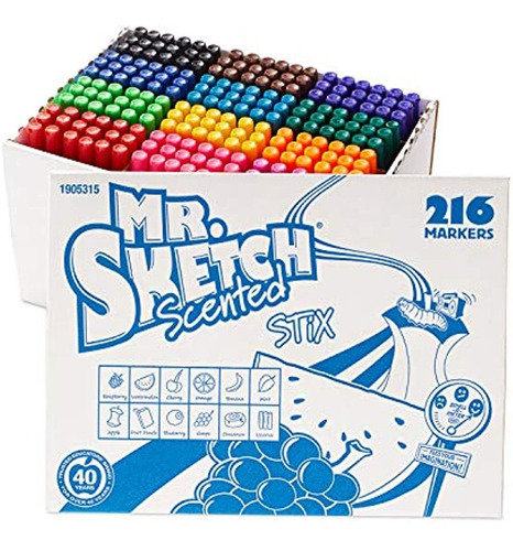 Mr. Sketch 1905315 Stix Scented Watercolor Markers, Paquete 