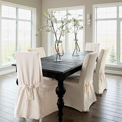 Sure Fit Duck Sólido Comedor Silla Slipcover Natural Sf15395