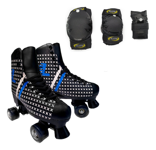 Patines Clasicos Riel De Plastico Diseño Vinil /protecciones