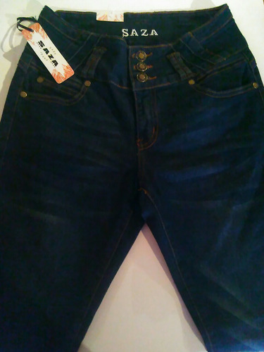 Pantalón Jean Para Dama. Marca Saza. Stretch Talla 28 Nuevo