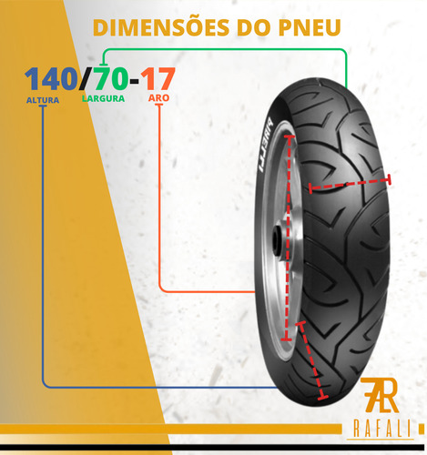 Pneu Pirelli Cb300 Fazer Ninja300 Cbr250 Traseiro 140/70-17