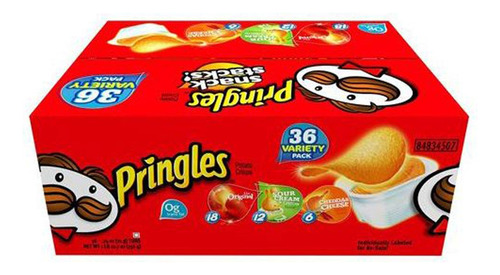 Pringles Papas Fritas - Paquete De 36 Tinas De 0.74 Onzas