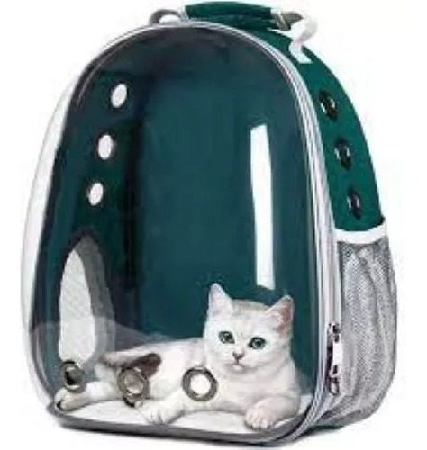 Imagen 1 de 1 de Mochila Bolso Mascotas Gato Perro Transparente Transportador