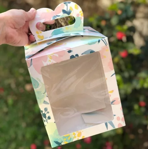 CAJA REGALO ESTAMPADO FLORES