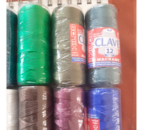 Hilo Macramé Clave 12, Hilo Sin Cera, Varios Colores