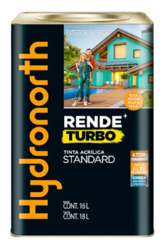 Tinta Acrílica Standart Int/ext Rende+turbo Hydronorth 18l