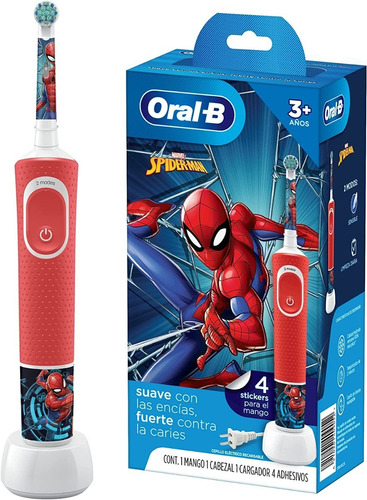 Cepillo Dental Electrico Niños Oral-b Spider-man Giratorio