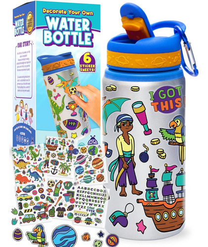 Purple Ladybug Decora Tu Propia Botella De Agua Para Niños -