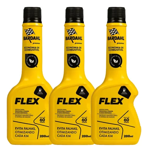 Aditivo Combustível Bardahl Flex 200ml Kit 3 Un.