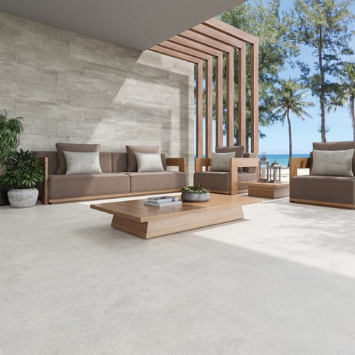 Porcelanato Cinza Sólido Acetinado De Luxo