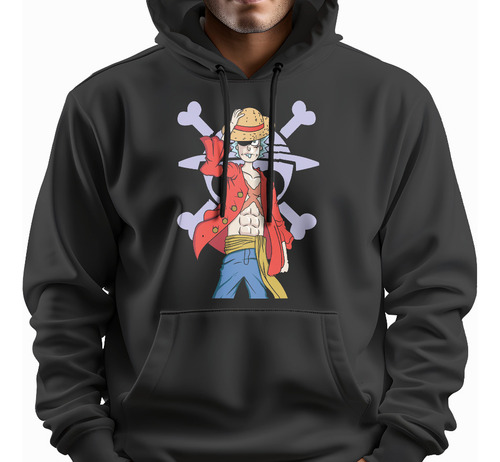 Sudadera Rick Sanches Is Luffy D Monkey Bro Unisex