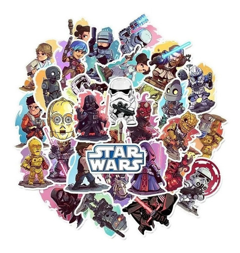 Imagen 1 de 6 de Star Wars - Set De 50 Stickers / Calcomanias