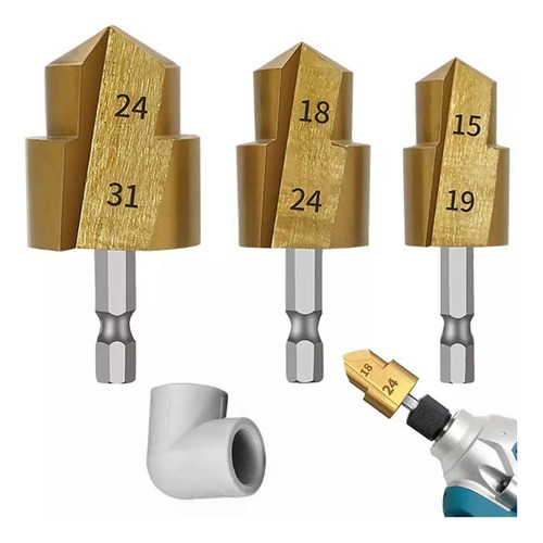 Broca Escalonada De Elevación Ppr Brocas Para Taladro 3pcs