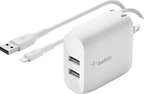 Cargador Pared 24 Vatios Usb-a + Cable Lightning Belkin 