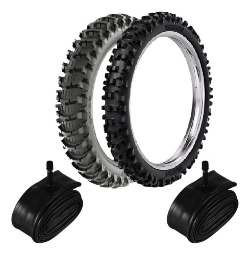 Pneu Cross 80/100-21 Rw33 + 110/90-19 Rw45 Rinaldi + Cam