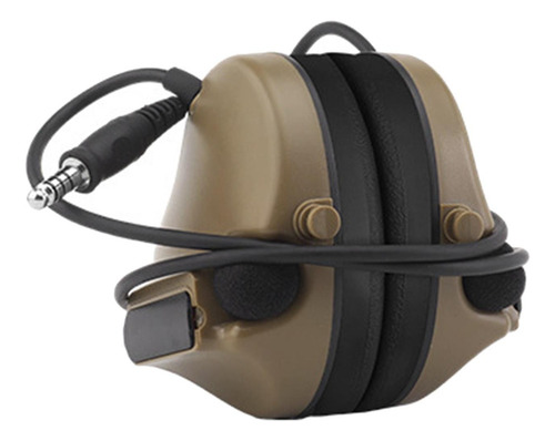 Auriculares De Caza Resistentes Con Micrófono, Marrón