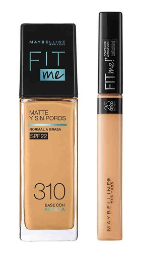 Duo Base Fit Me 310 + Corrector Fit Me Concealer Tono Medium