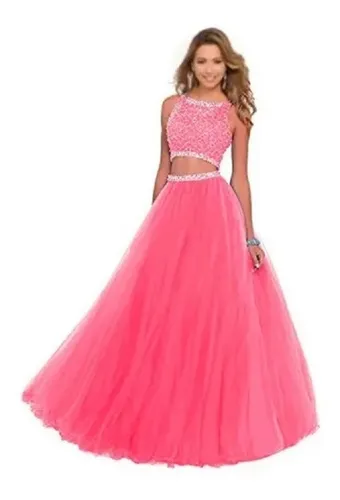 Vestido 15 Anos Falda Larga Falda Corta Y Corset Bordado