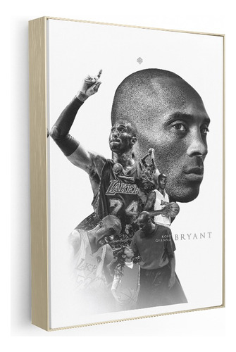 Cuadro Decorativo Kobe Bryant Collage Canvas Marco Flotante