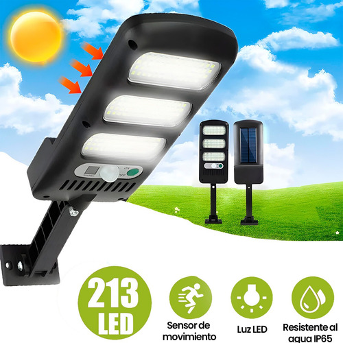 Lámpara Solar Led Exterior Linterna Para Jardín, Pared Negro