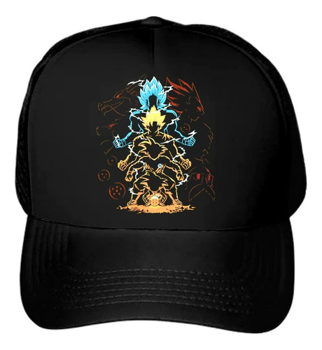 Gorra Negra Goku Dragon Ball Super Ajustable Unitalla Unisex