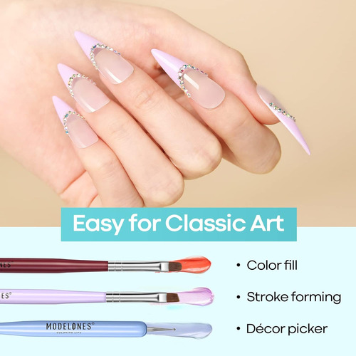 Modelones Nail Art Brushes Set, Nail Art Design Pen Paint...