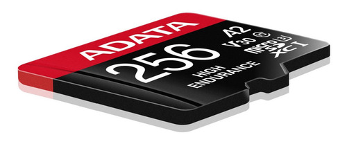 Imagen 2 de 10 de Memoria Adata Micro Sd Sdxc 256gb Cl10 V30 A2 High Endurance Para Grabación Continua y Alta Resistencia.
