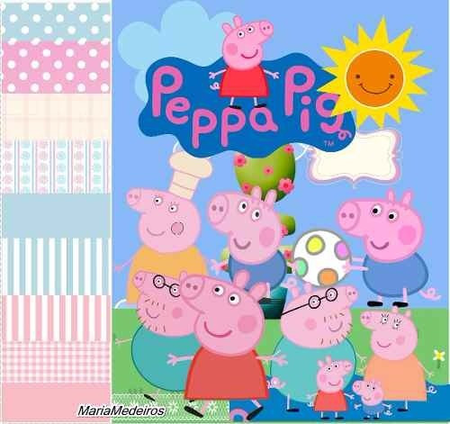 Kit Imprimible Pack Fondos Peppa Pig 3 Clipart