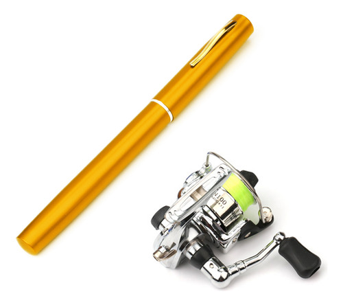 Minibarra De Bolígrafo Plegable Con Carrete De Pesca Con Bol