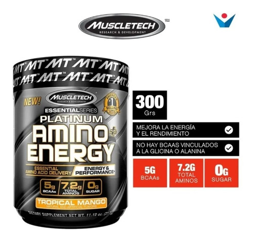 Amino Energy 300 Gr Muscletech Duros/granulados Envio Gratis