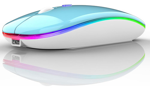 Mouse Inalambrico Peibo/led Azul