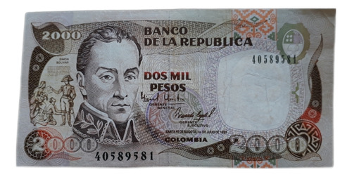 Colombia 2000 Pesos 1993