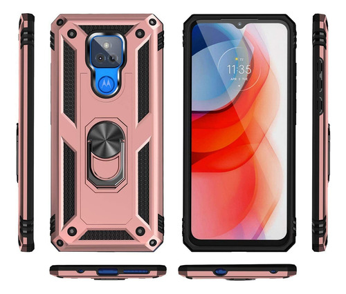 Funda Protectora Para Motorola E7 Normal + Cristal 21d