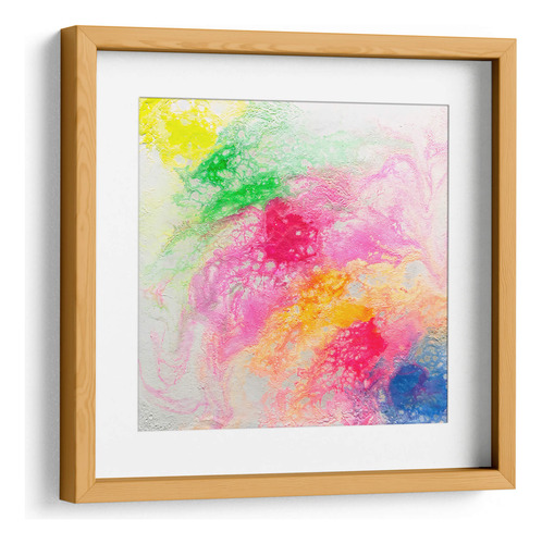 Cuadro Enmarcado Pino Con Marialuisa Columna 40x40