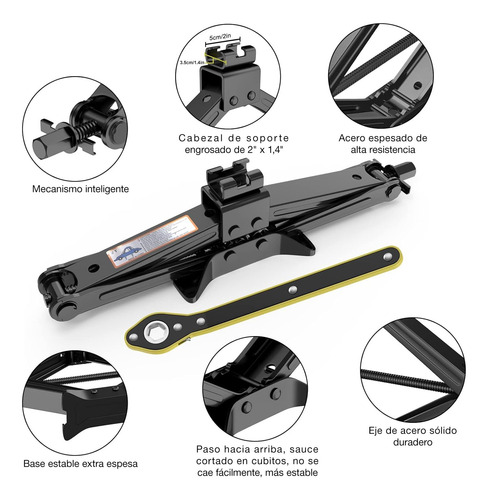 Kit De Gato Hidráulico Portátil Para Auto 3 Toneladas