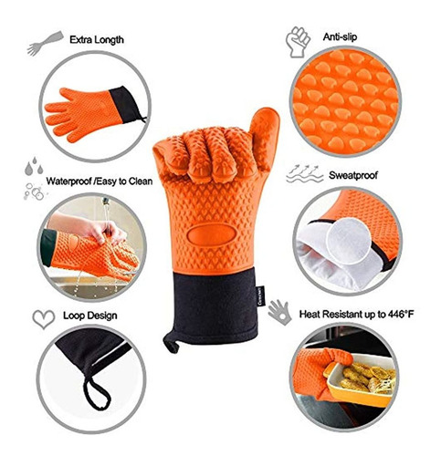 Guantes De Horno, Guantes De Cocina Resistentes Al Calor Gua