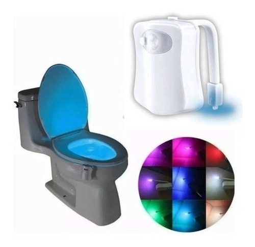 Imagen 3 de 4 de Luz Led Para Inodoro Veladora Rgb Con Sensor De Movimiento