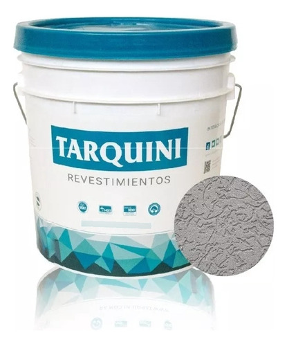 Revestimiento Tarquini Cuarzo Plast Fino 20kg Color Gris