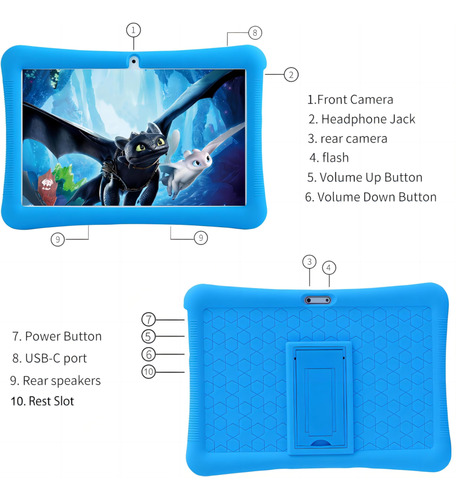 Tableta Infantil Niuniutab K102 De 10 Pulgadas Con Android 1