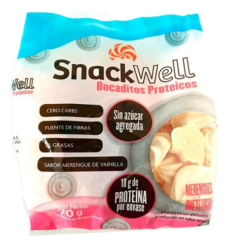 Snack Well Merengue Proteico Sin Azucar X 70 Gr