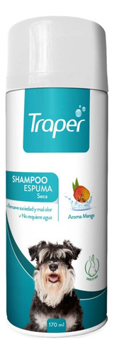 Shampoo Espuma Seca Traper Baño En Seco Para Perros 170ml