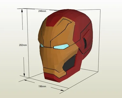 Casco Iron Man Armable Papercraft En Pdf