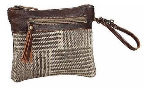 Bolso Myra Bolso De Pulsera De Lona Y Cuero Reciclado Descon