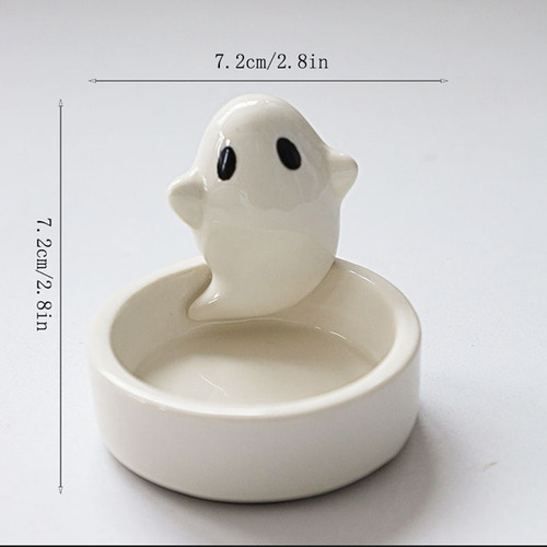 B Portavelas Con Diseño De Fantasma De Halloween,
