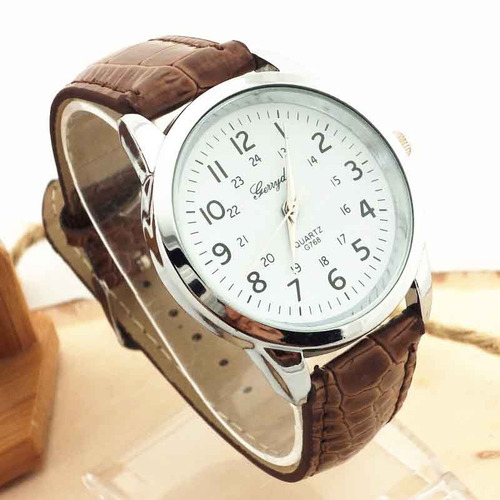Relógio Unisex Pulseira De Couro Luxo