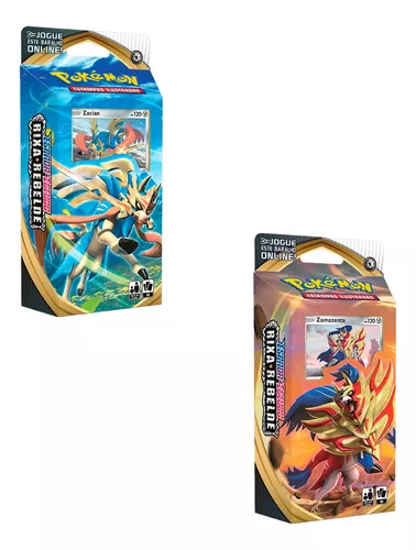 Pokemon 2 Deck Rixa Rebelde Zacian + Zamazenta Copag Cartas em