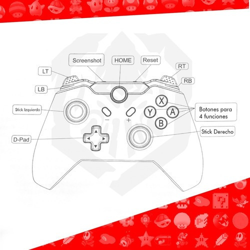 Control Pro Inalambrico Bluetooth Para Switch Pc Android