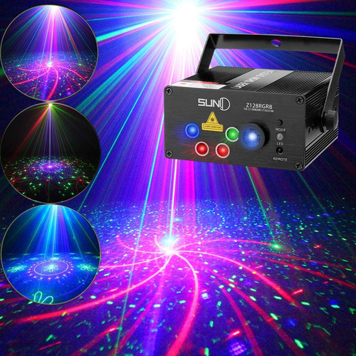 Luces Estroboscopicas Laser Rgb Para Fiestas Cumpleaños