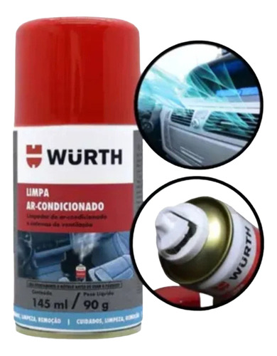 Limpa Higieniza Ar Condicionado Auto Wurth Remove Mau Cheiro Branco Carro Novo